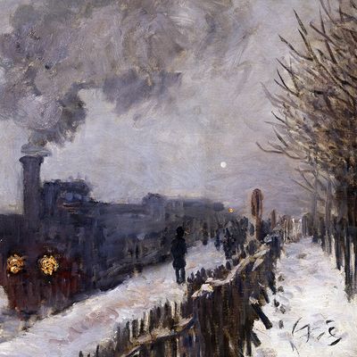 Claude Monet, Train dans la neige (détail)