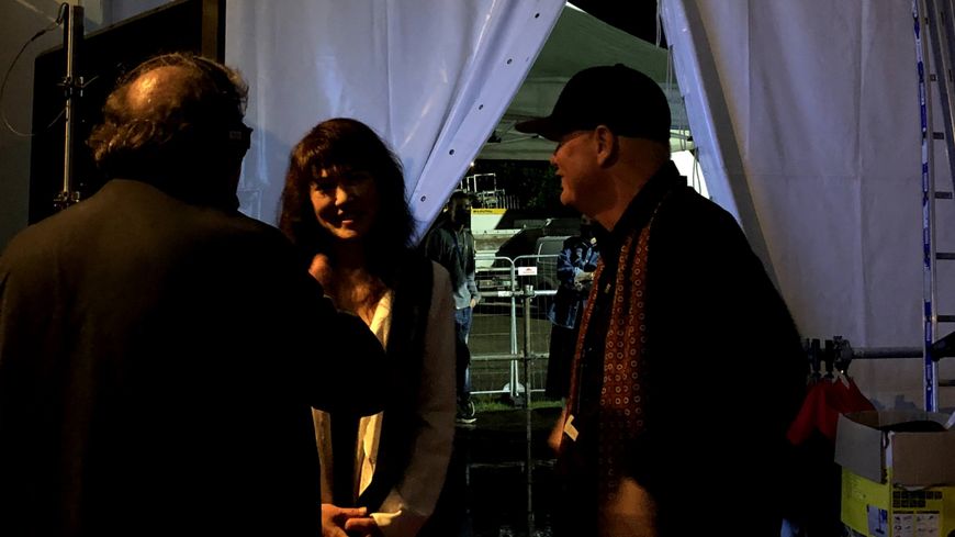Youn Sun Nah & Ulf Wakenius au micro de Alex Dutilh à Marciac