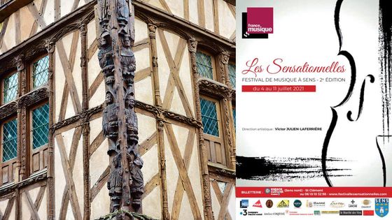 Pilier d'angle de la Maison d'Abraham (détail) © tourisme-sens.com / affiche Festival Les Sensationnelles 2021