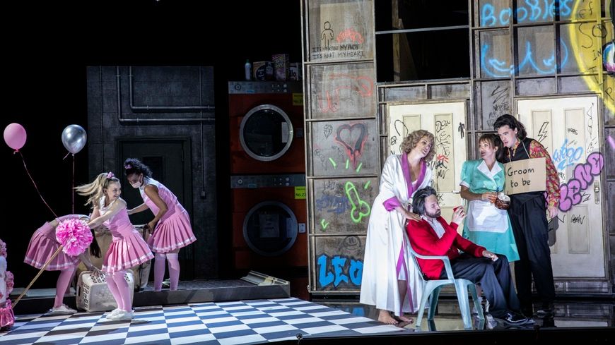Mozart, Les Noces de Figaro, répétitions – mise en scène Lotte de Beer, dir. Thomas Hengelbrock : Jacquelyn Wagner (La Comtesse) Gyula Orendt (Le Comte), Julie Fuchs (Susanna), Andrè Schuen (Figaro)