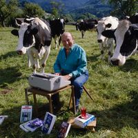 Frédéric Dard en Suisse. 31 mai 1993. Photo : James Andanson
