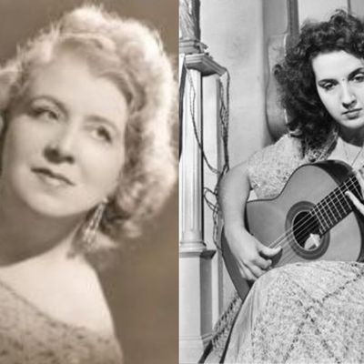 La trompettiste Edna White (1892 - 1992) et la guitariste Ida Presti (1924 - 1967)