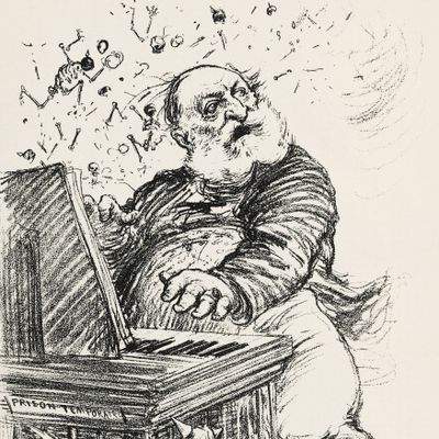 Caricature of Charles Camille Saint-Saëns