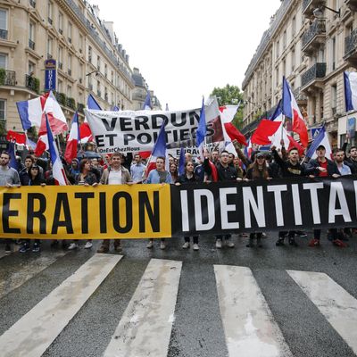28 mai 2016, à Paris, manifestation de Génération Identitaire contre les migrants
