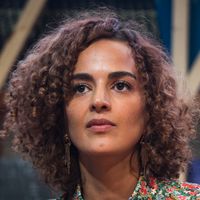 Leïla Slimani à la foire du livre de Francfort en octobre 2017