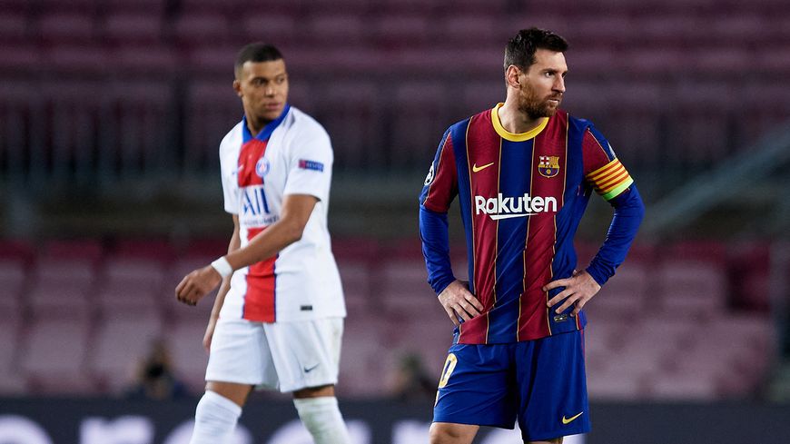 Kylian Mbappé et Lionel Messi - (photo : Alex Caparros - UEFA)