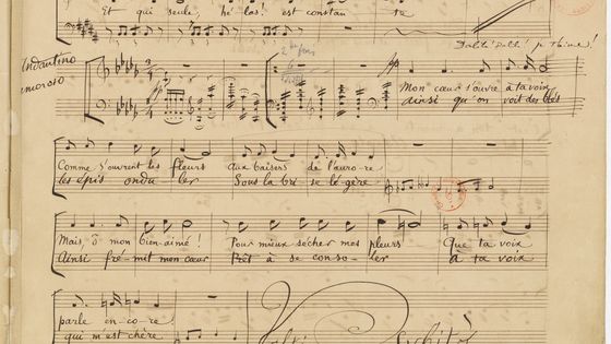 Le manuscrit de Samson et Dalila « Mon cœur s’ouvre à ta voix » - (BNF)