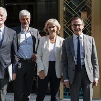 PHILIPPE JUVIN, MICHEL BARNIER, LAURENT WAUQUIEZ, VALERIE PECRESSE ET BRUNO RETAILLEAU, À PARIS LE 20 JUILLET 2021.