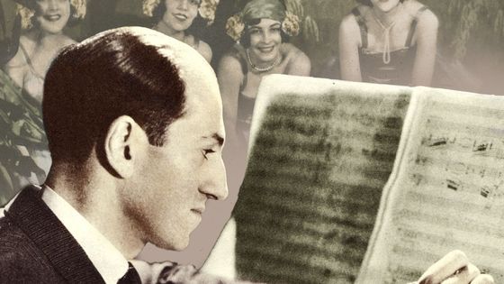 Collage photo représentant Gershwin composant Porgy and Bess - History & Art Images via Getty Images