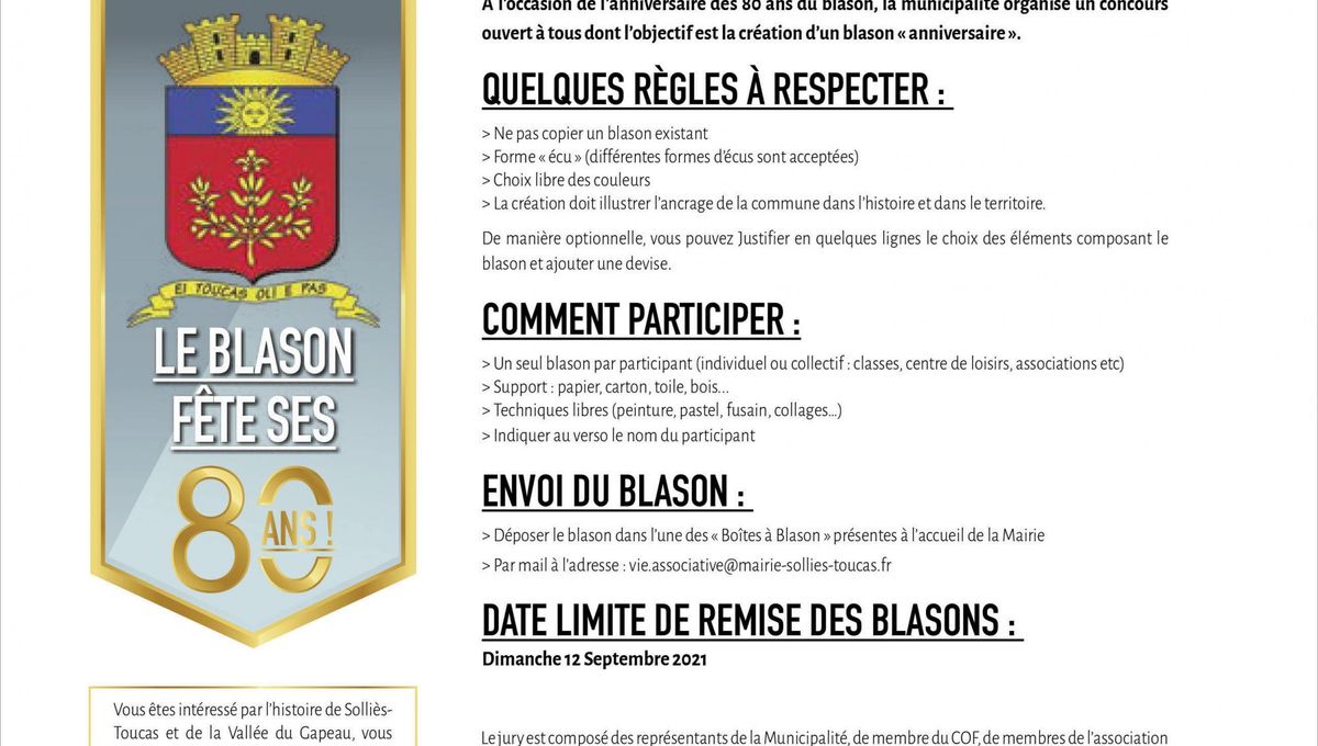 Les 80 Ans Du Blason De Sollies Toucas