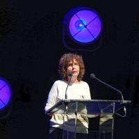 Laurence Herszberg à la conférence de presse de Séries Mania à Lille en juillet 2021