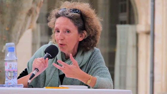 Avignon, 14 juillet 2016 : Sylvie Pébrier, musicologue, lors d'une table-ronde sur les droits culturels . - Syndicat Les Forces musicales