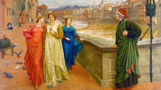 Dante et Béatrice à Florence par Henry Holiday huile sur toile, Walker Art Gallery, Liverpool, Angleterre ©Getty - VCG Wilson/Corbis