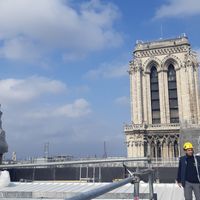 Le chantier de restauration de la cathédrale Notre-Dame de Paris, le 31 août 2021