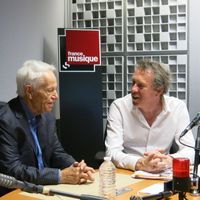 France Musique, studio 361 ... Gérard Davoust, Président des Éditions musicales Raoul Breton & Benoît Duteurtre, producteur de l'émission (g. à d.)