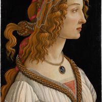 Simonetta, Botticelli, une tempera sur bois (82 × 54 cm) datant de 1480-1485 environ, conservée au Städel à Francfort-sur-le-Main.