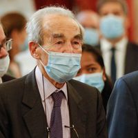 L'ancien ministre de la Justice Robert Badinter à l'Assemblée nationale pour le 40e anniversaire de l'abolition de la peine de mort en France.15/09/2021