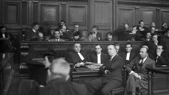 Me Henri Torrès et Me Tabet aux Assises de la Seine à Paris en novembre 1934. (Photo by Keystone-France/Gamma-Rapho ©Getty - Keystone-France/Gamma-Rapho