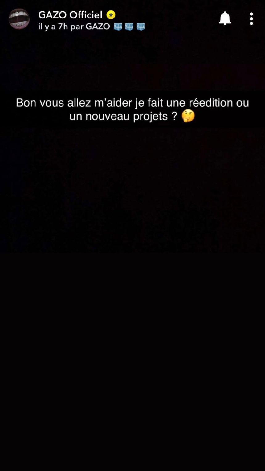 Gazo - Story Instagram