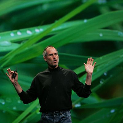 San Francisco, Californie, 11.06.2007 : Steve Jobs présente le système d'exploitation "Leopard" lors du lancement de la "Worldwide Web Developers Conference"