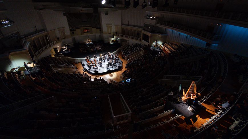 L’Ensemble Intercontemporain joue Répons, de Pierre Boulez, en ouverture de la saison du centenaire de la Philharmonie de Moscou