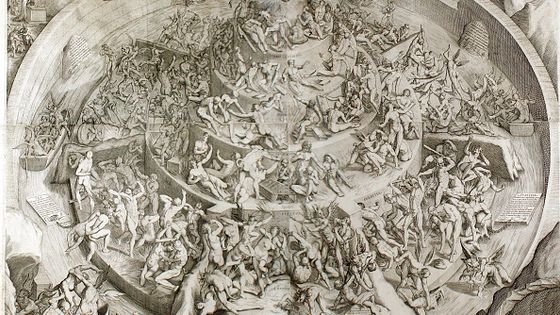 Purgatoire. Illustration de la Divine Comédie de Dante Alighieri (d'après le dessin de Bernardino Poccet. 1612. Collection privée. ©Getty - Fine Art Images/Heritage Images