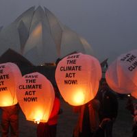 Manifestation en faveur du climat, New Delhi, 10 décembre 2009.