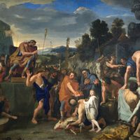 Mucius Scaevola devant Porsenna de Charles Le Brun (1896), exposée au Musée des Ursulines de Mâcon