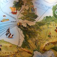 Astérix ne cesse de voyager et de conquérir à chaque nouvel album de très nombreux lecteurs, d’abord en Europe, mais aussi en Asie et en Amérique du Sud. Photo prise à l’exposition “Astérix l’Européen” à Manderen-Ritzing, le 17 mai 2021.
