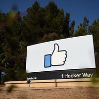 Au siège de l'entreprise Facebook à Menlo Park en Californie en octobre 2019.