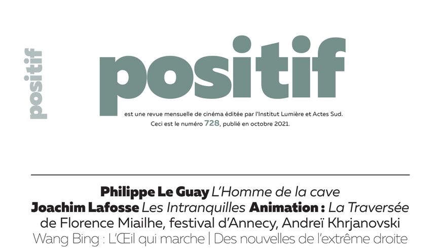 Couverture de la revue "Positif" (octobre 2021)