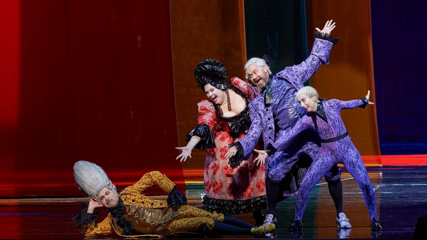 Rossini, Le Barbier de Séville : Paolo Bordogna (Bartolo), Aurora Marthens (Berta), Ildar Abdrazakov (Basilio), Ruth Brauer-Kvam (Ambrogio)