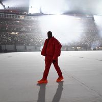Kanye West au Mercedes Benz stadium à Atlanta (Kevin Mazur)