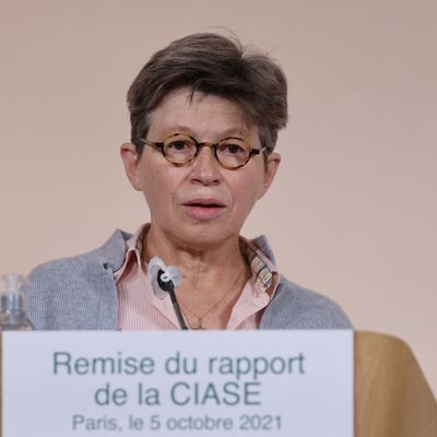 Véronique Margron, Présidente de la CORREF : la Conférence des religieux et religieuses de France le 5 octobre 2021, à Paris.