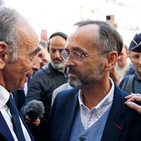 Eric Zemmour en campagne à Béziers pour son dernier livre, "La France n'a pas dit son dernier mot", le 16 octobre 2022.