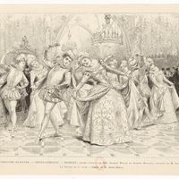Illustration d'une pavane dansée - "Egmont", drame lyrique d'Albert Wolff - 1866