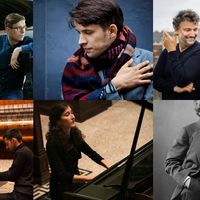 De gauche à droite haut en bas: Vikingur Olafsson. Severin von Eckardstein. Jonas Kaufmann/Helmut Deutsch. Alexander Soarès. Nathalia Milstein. Moritz Rosenthal