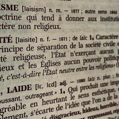 Définition du terme "laïcité" dans le dictionnaire Le Robert