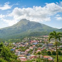 À Morne-Rouge en Martinique, au pied de la montagne Pelée.