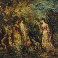 Tableau du peintre Adolphe Monticelli (1824-1886)