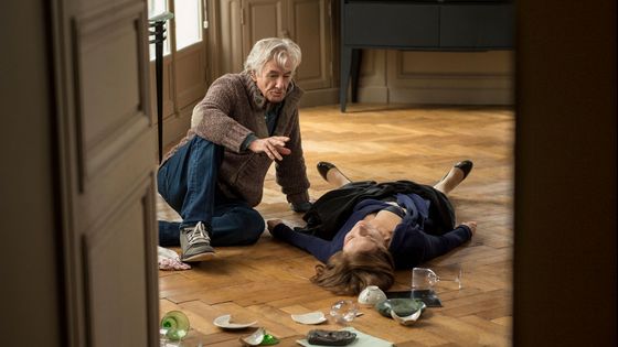 Isabelle Huppert et Paul Verhoeven sur le tournage de "Elle" - Copyright SBS Distribution