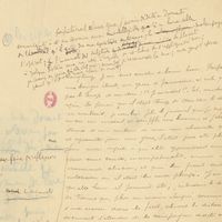"Longtemps, je me suis couché de bonne heure" (1re page) Fonds Marcel Proust. II "A la recherche du temps perdu"B, Dactylographies. CXX-CXXV, 2e jeu corrigé