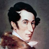Carl Maria von Weber, compositeur, chef d’orchestre et pianiste (Eutin, 1786 – Londres, 1826). Portrait par Ferdinand Shimon