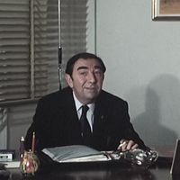 Pierre Barbizet à son bureau de directeur du conservatoire de Marseill