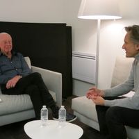 Philharmonie de Paris, Cité de la Musique, Paris 19e ... William Christie, chef d'orchestre & Philippe Venturini, producteur de l'émission (g. à d.)
