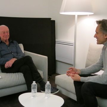 Philharmonie de Paris, Cité de la Musique, Paris 19e ... William Christie, chef d'orchestre & Philippe Venturini, producteur de l'émission (g. à d.)