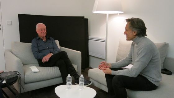 Philharmonie de Paris, Cité de la Musique, Paris 19e ... William Christie, chef d'orchestre & Philippe Venturini, producteur de l'émission (g. à d.) ©Radio France - Annick Haumier / RF