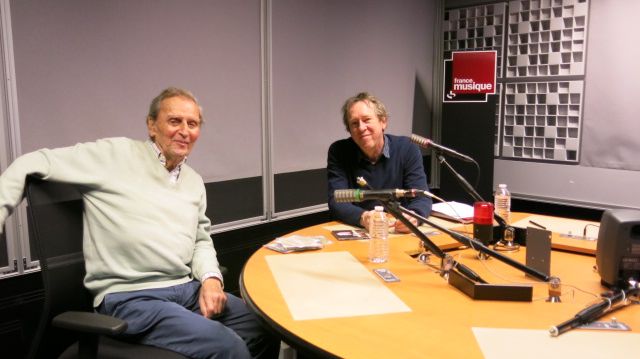 France Musique, studio 361 ... François Bellair & Benoît Duteurtre (g. à d.)