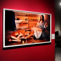 Exposition "Divine Acts" de l'artiste David Lachapelle à Turin, Italie.