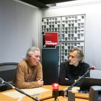 France Musique, studio 361 ... Le compositeur Bruno Giner & le producteur Philippe Venturini (g. à d.)